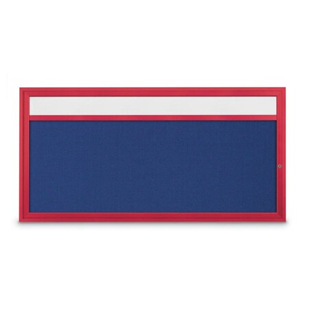 United Visual Products Slim Enclosed Corkboard, 36"x36", Satin Alum Frame/Medium Grey UVEB3636-SATIN-MEDGRY